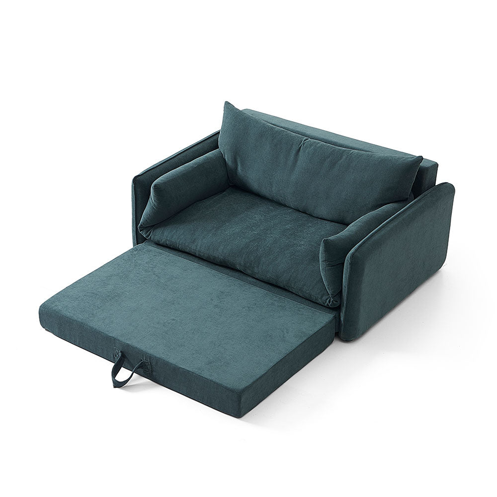 66'' Convertible Folding Sofa Chair One-Click Bed Soft Sponge Padding Modern Minimalist Style