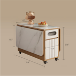 Load image into Gallery viewer, Multi-Functional Folding Coffee Table with Hidden Storage Extendable Design Easy Mobility &amp; 2 Stools
