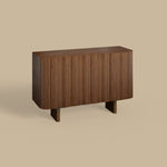 Load image into Gallery viewer, 54.6'' Modern Fluted Wood Sideboard Cabinet with Mid-Century Legs
