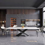Load image into Gallery viewer, 54.6&quot;- 78&quot; Elegant White Extendable Dining Table Versatile Foldable Design
