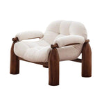 Load image into Gallery viewer, Lounge Armchair Bouclé Upholstery High Density Foam Solid Wood Legs Cozy Modern Design
