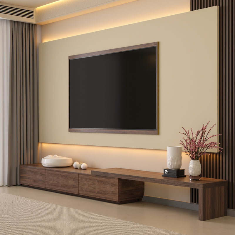 Extendable TV Stand with Storage Drawers Modern TV Console
