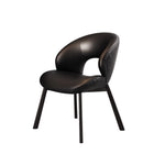 Load image into Gallery viewer, Modern Curved Dining Chair Set of 2 with Upholstered Seat &amp; Carbon Steel Frame
