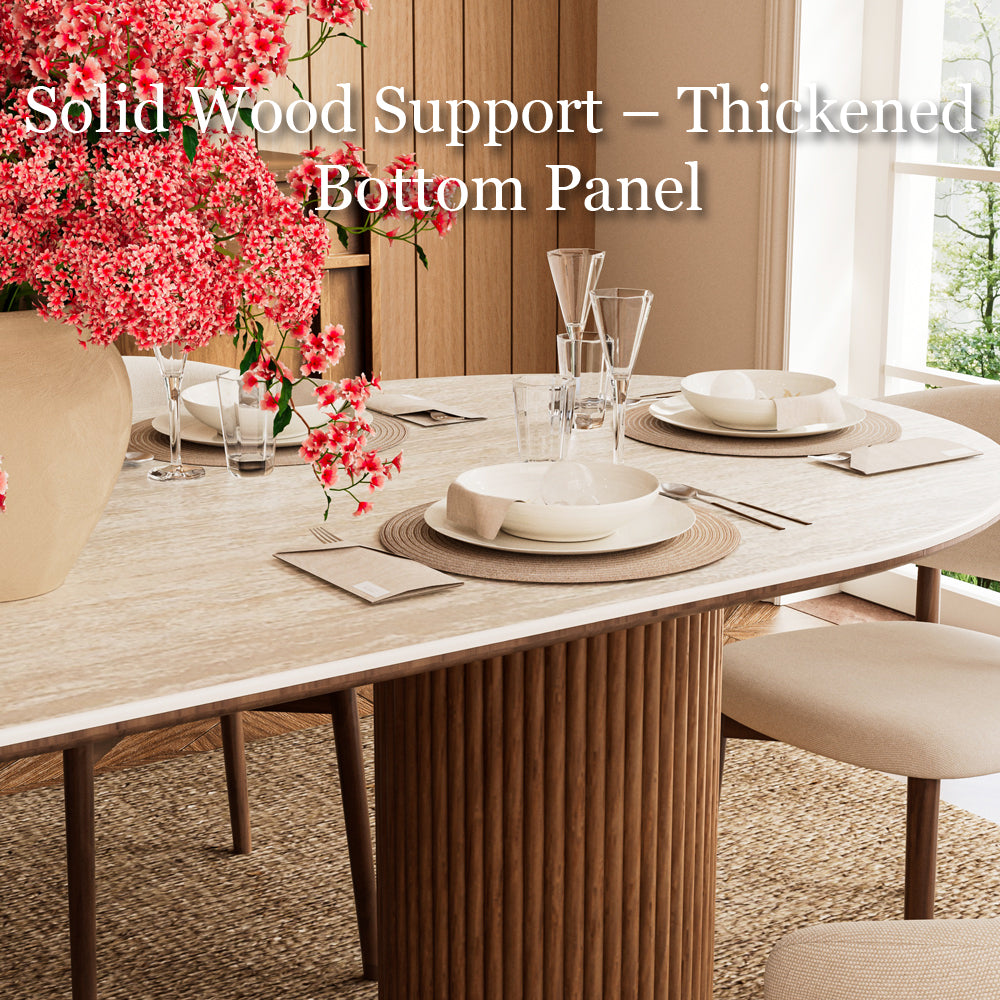 62.9''/70.8''Modern Oval Dining Table Timeless Elegance Meets Lasting Craftsmanship