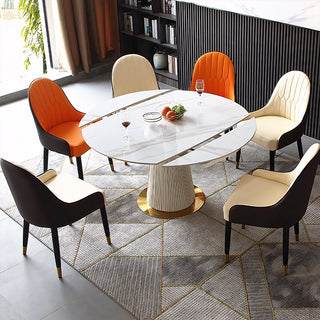 50.7" Convertible Folding Dining Table Round to Square Expandable Dining Table