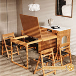 Load image into Gallery viewer, 73&#39;&#39; Murphy Fold-Out Dining Table with Sintered Stone Top | Space-Saving
