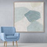 Load image into Gallery viewer, Soft aqua tones and abstract forms bring calm, balance, and timeless sophistication
