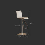 Load image into Gallery viewer, Modern Adjustable Swivel Bar Stool with Stainless Steel Base 1-Piece
