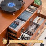 Load image into Gallery viewer, Walnut TV Stand Sliding Door TV Cabinet Spacious Storage Modern Style
