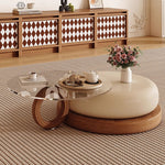 Load image into Gallery viewer, Round Artistic Coffee Table Sculptural Geometry Tiered Design Modern
