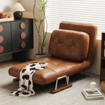 Load image into Gallery viewer, Modern Faux Leather Convertible Lounge Chair Sleeper Adjustable Accent Chair with Armrests Single Sofa Bed
