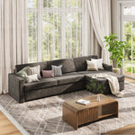 Load image into Gallery viewer, 3-Person Corner Sofa Bed with 3.9&quot; Thick Spring Mattress Independent Spring Mattress Sectional Sleeper Sofa Storage
