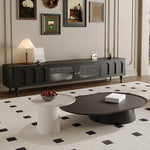 Load image into Gallery viewer, TV Stand Elegant Arch Design TV Console with Center Sliding Doors
