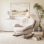 Load image into Gallery viewer, Cloud-Like Rocking Accent Chair with Soft Cushioning and Wooden Runners
