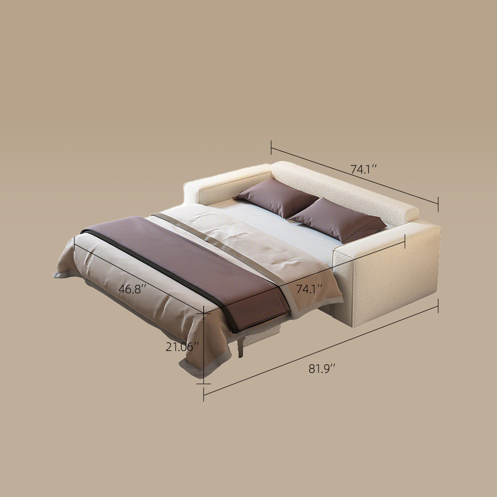 Sleeper Sofa with 3.9" Thick Spring Mattress Modern Design Space-saving for Comfort and Function