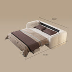 Load image into Gallery viewer, 83.8&quot; Elegant Convertible Sofa Bed Chic Design with 3.9&quot; Thick Mattress Space-saving Sleeper Sofa
