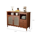 Load image into Gallery viewer, Walnut Sideboard Rattan Arched Doors Ideal Storage Solution for Dining Room and Kitchen
