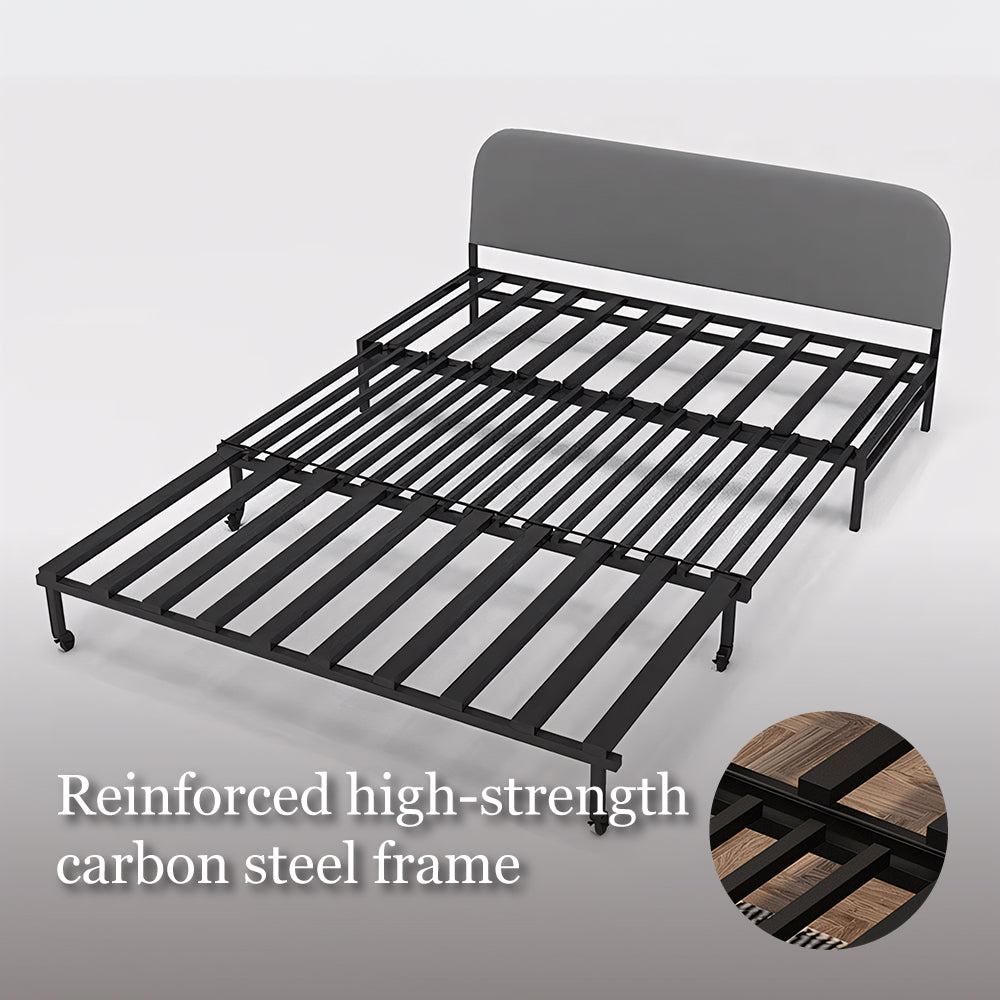 89.7'' Cat Scratch-Resistant Sofa Bed Hidden Storage Convertible Design Durable Comfort