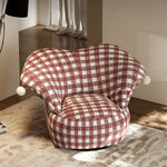 Load image into Gallery viewer, Curved Wingback Jester Style Swivel Chair with Soft Textile Upholstery
