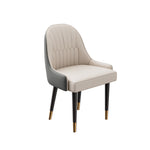 Load image into Gallery viewer, 2PCS Dining Chair Modern PU Leather Upholstery Ergonomic Backrest with Gold-Tipped Legs
