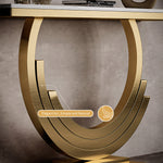 Load image into Gallery viewer, Elegant Luxury Console Table with Gold Accents
