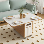 Load image into Gallery viewer, Multi-Functional Folding Coffee Table with Hidden Storage Extendable Design Easy Mobility &amp; 2 Stools
