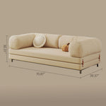 Load image into Gallery viewer, 70.8" Modern Minimalist Lounge Sofa Bed Convertible Daybed Detachable Cushions
