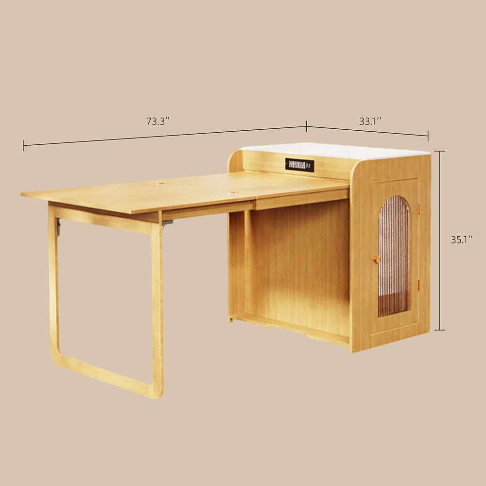 73'' Murphy Fold-Out Dining Table with Sintered Stone Top | Space-Saving