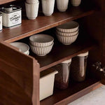Load image into Gallery viewer, Modern Sideboard Solid Wood 3-Door Cabinet Adjustable Shelves
