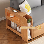 Load image into Gallery viewer, Solid Wood Sofa Bed Charging Function Storage Drawer Modern Minimalist
