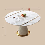 Load image into Gallery viewer, 50.7&quot; Convertible Folding Dining Table Round to Square Expandable Dining Table
