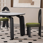 Load image into Gallery viewer, Modern Sculptural Dining Chair Set of 2 Solid Wood Frame Upholstered Seat Curved Loop Back Accent Chair
