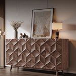 Load image into Gallery viewer, Luxury Modern Geometric Wood Sideboard Cabinet with 3D Carved Doors
