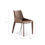 Load image into Gallery viewer, Modern Brown Leather-Look Dining Chair with Integrated Legs 1 Piece
