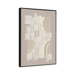 Load image into Gallery viewer, Original hand-painted texture art, merging plaster blocks with golden arcs, minimalist yet full of artistic tension.
