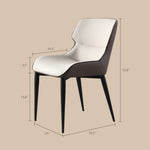 Load image into Gallery viewer, Set of 2 Modern Elegant Dining Chairs Premium Leather Upholstery with Sleek Metal Legs
