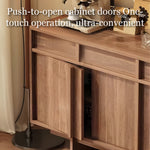 Load image into Gallery viewer, 62.9'' Modern Walnut Sideboard Cabinet Wooden Buffet Storage Minimalist Console for Dining Room &amp; Living Room
