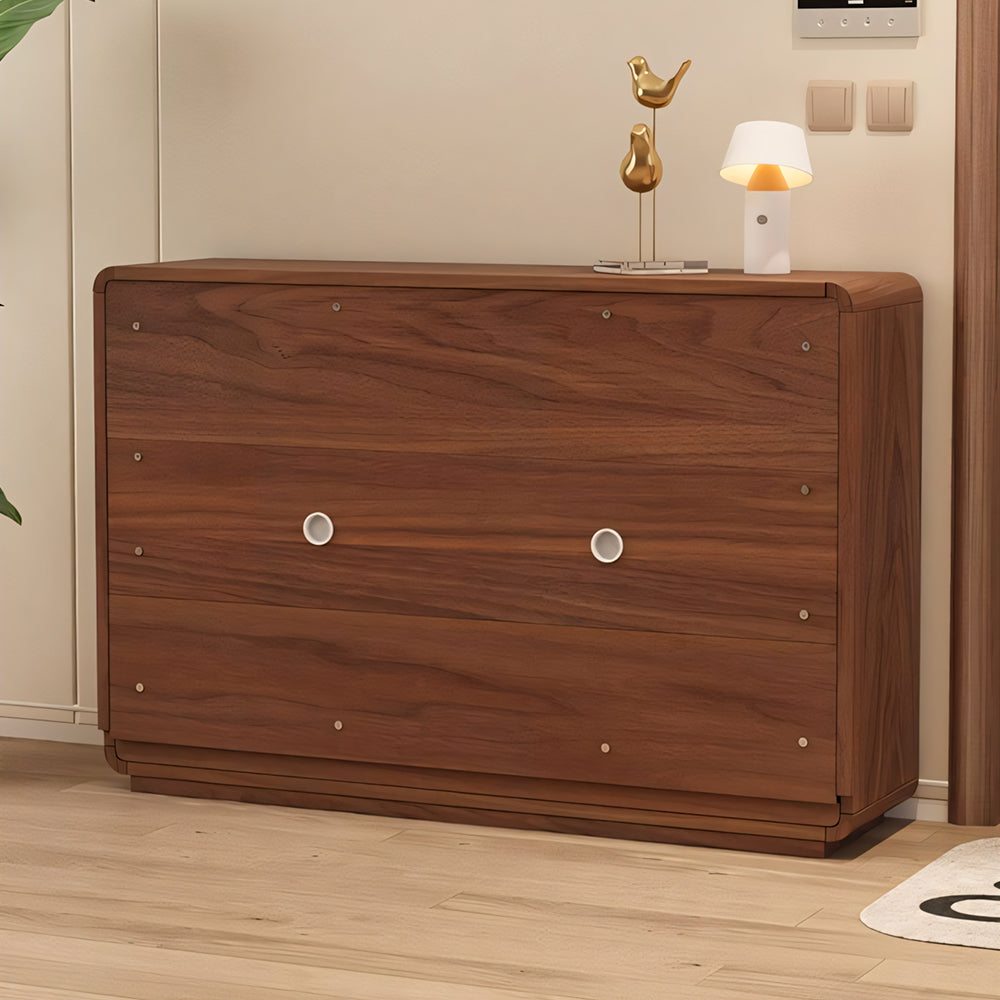 55.1''/62.9'' Modern Walnut Shoe Cabinet with Storage Drawers Large Capacity Entryway Organizer
