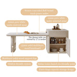 Load image into Gallery viewer, White Multi-Function Expandable Kitchen Island with Storage &amp; Built-In Outlets
