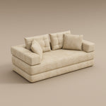 Load image into Gallery viewer, 70&#39;&#39;-78&#39;&#39;Convertible Sofa Bed Tufted Cushion Armrest Foldable Design in Grey Fabric Upholstery
