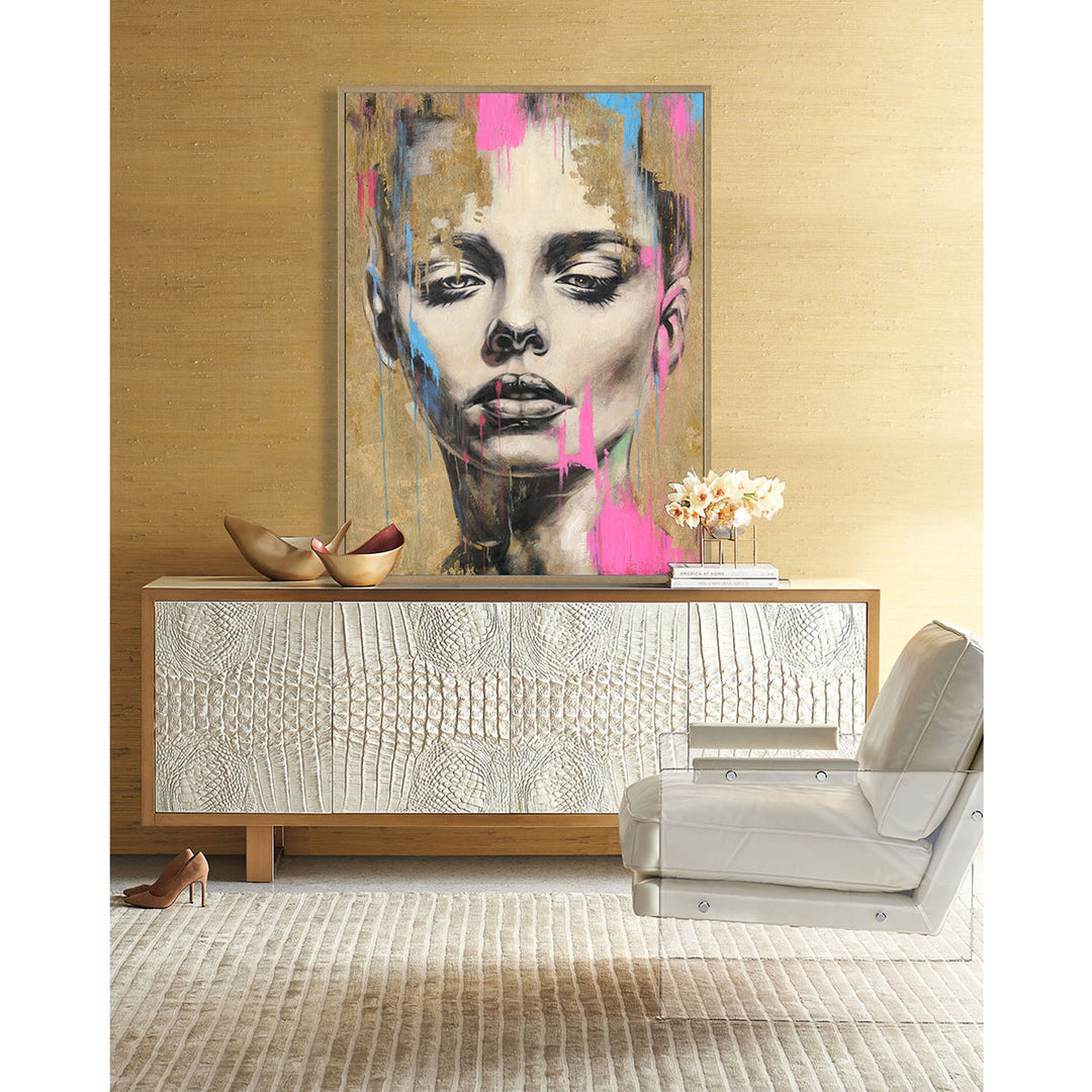 Handmade Abstract Portrait Painting Contemporary Face Art on Canvas