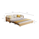 Load image into Gallery viewer, Sofa Bed with Storage Space Convertible Design Solid Wood Sponge Fabric
