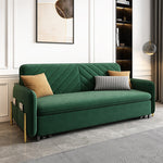 Load image into Gallery viewer, Sofa Bed Solid Wood Metal Frame Velvet Upholstery Storage Drawer Convertible
