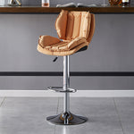 Load image into Gallery viewer, Modern Upholstered Bar Stool with Armrests PU Leather Counter Chair Metal Frame Kitchen Island Bar Chair 1 Piece
