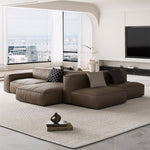 Load image into Gallery viewer, Modern Modular Top-Grain Leather Sectional Sofa
