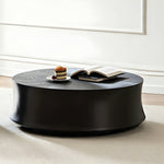 Load image into Gallery viewer, Modern Black Round Coffee Table Set Drum Shape Living Room Nesting Tables
