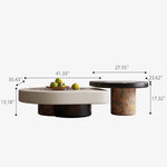 Load image into Gallery viewer, Modern Irregular Nesting Coffee Table Set Minimalist Lacquer Finish Living Room Tea Table
