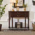 Load image into Gallery viewer, Solid Wood Classic Entryway Console Table with Drawers and Lower Shelf
