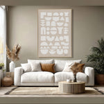 Load image into Gallery viewer, Original wabi-sabi wall art, merging geometric forms with texture, adding calm and depth to interiors
