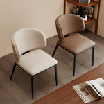Load image into Gallery viewer, Set of 2 Modern Leather Accent Dining Chairs
